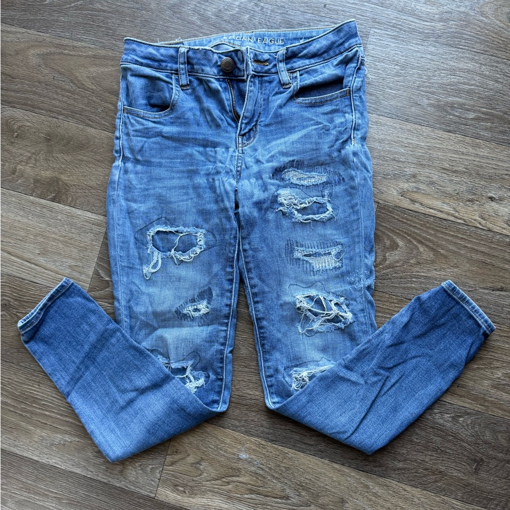 American Eagle Outfitters Distressed Denim Skinny Jeans